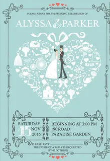 复古风格结婚邀请卡图片