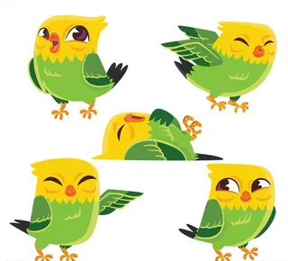 卡通鹦鹉设计图片