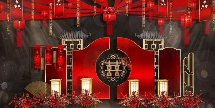 中式婚礼图片(13608x6803)psd模版下载