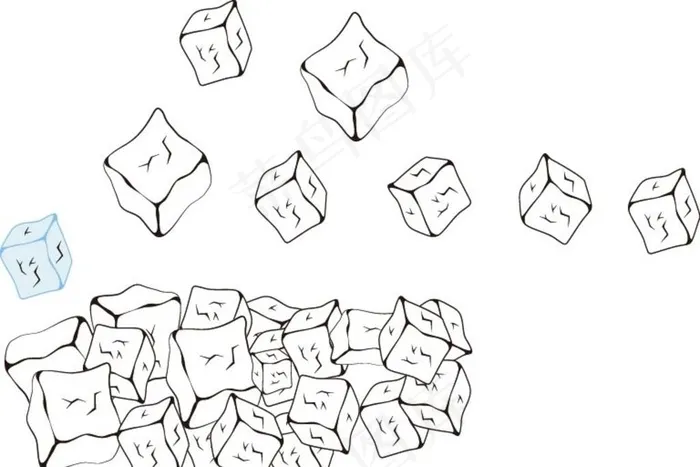 冰块矢量图图片ai矢量模版下载