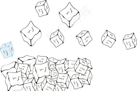 冰块矢量图图片