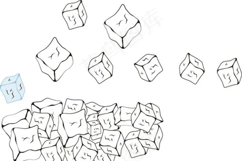 冰块矢量图图片