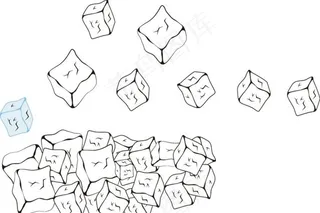 冰块矢量图图片