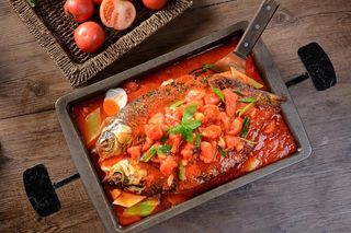 番茄烤鱼图片