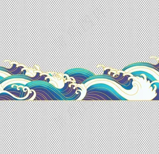 浪花元素           图片