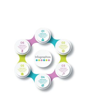 创意圆形分类信息图表图片