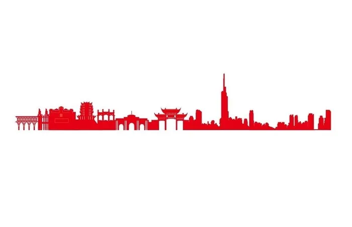 南京建筑剪影图片ai矢量模版下载
