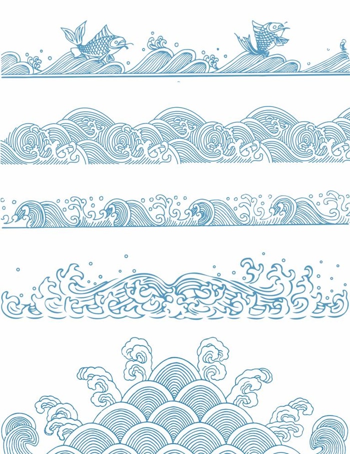 浪花  锦鲤图片(3072x4107)psd模版下载