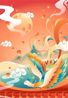 国潮插画图片