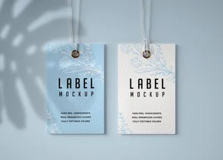 标签吊牌样机图片