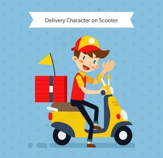 外卖 骑手 送餐 快递员图片