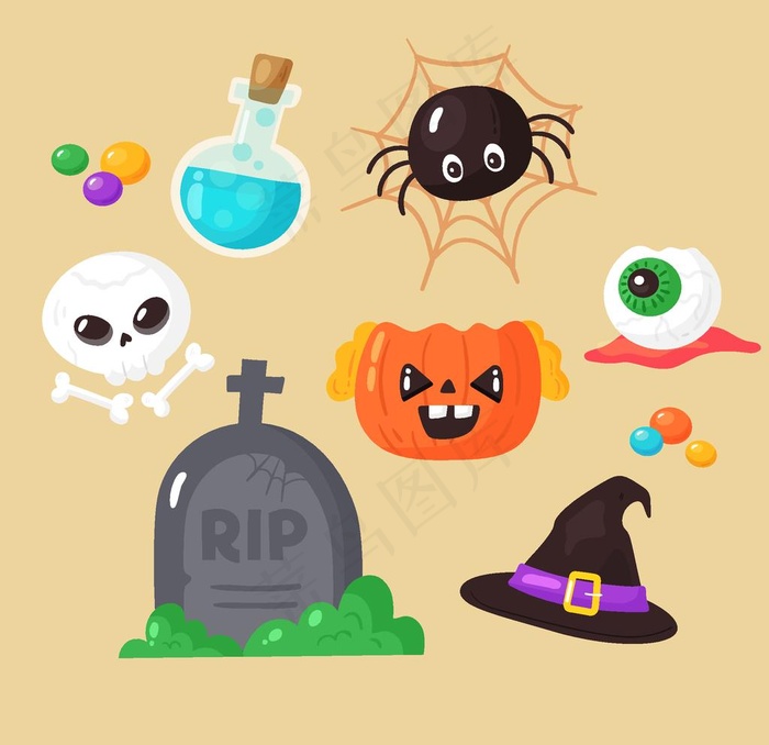 万圣节元素图片