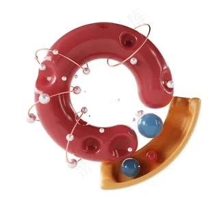 抽象粉色圆环图片