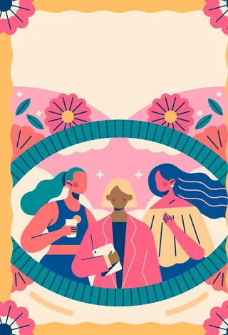 矢量三八人物图片