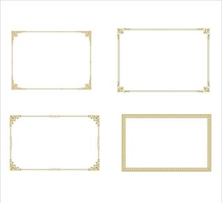 装饰框花纹画框矢量图形图片