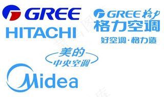 格力美的LOGO标志矢量图图片