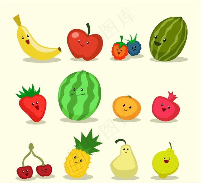 卡通水果矢量图片