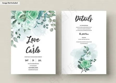 水彩植物花卉贺卡图片