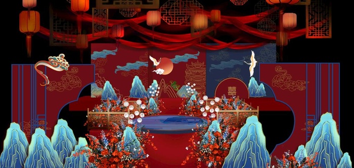 中式婚礼效果图图片