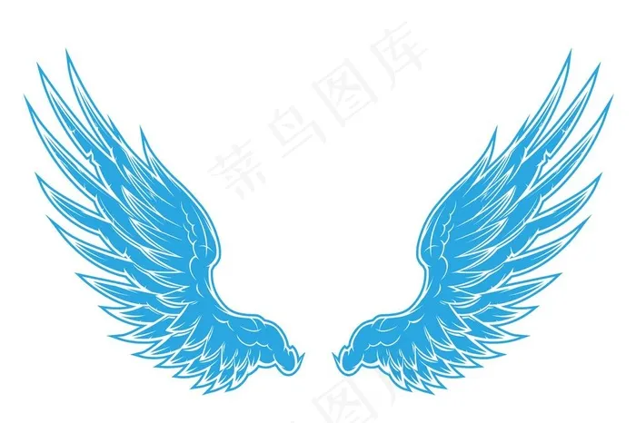 翅膀图片ai矢量模版下载