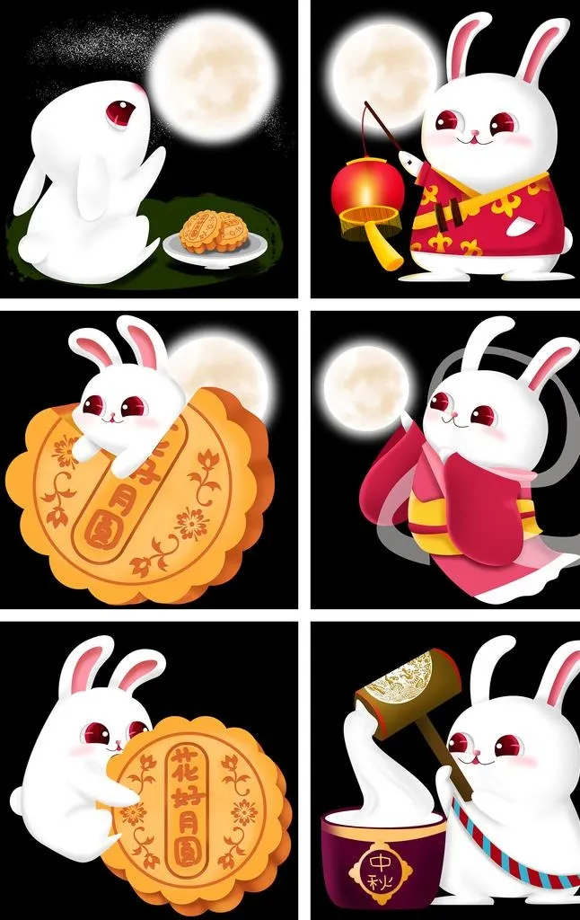 玉兔图片(2000x3020)psd模版下载