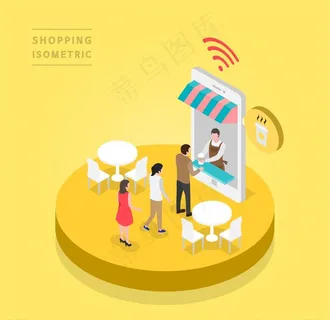 等距视角购物图片
