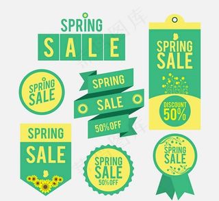 春季促销标签图片