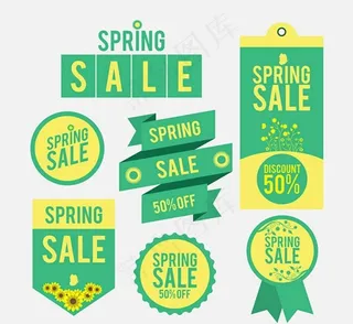 春季促销标签图片
