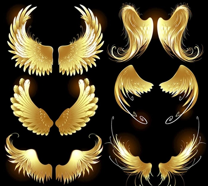 游戏金属翅膀元素图片