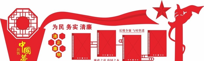 党建文化墙图片cdr矢量模版下载