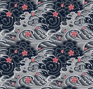 中国风 日式底纹背景图片