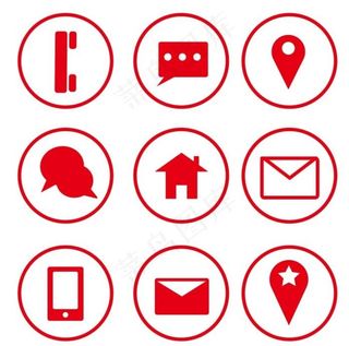 矢量地址电话微信标图片