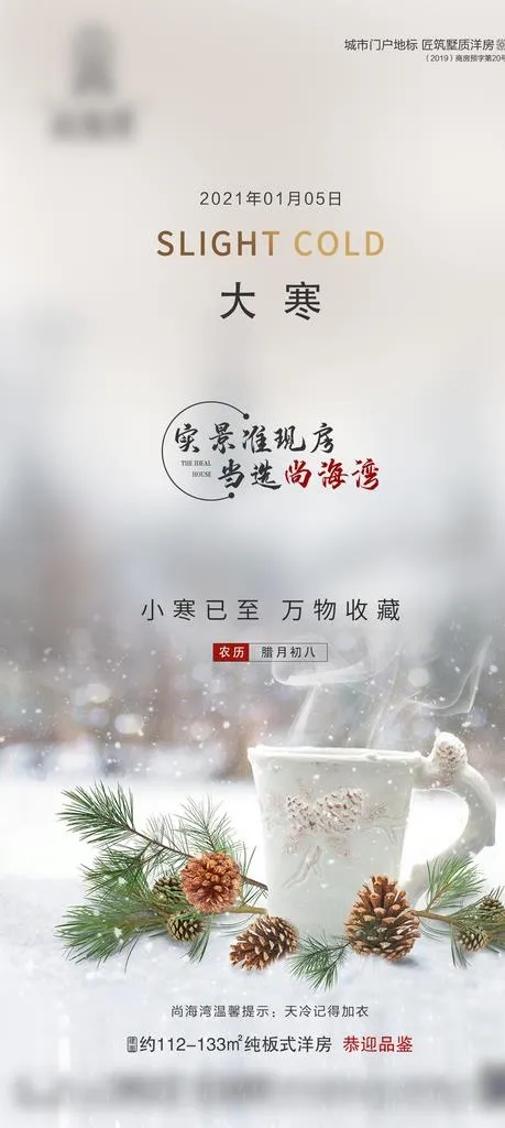 大寒   地产图片(1417x2953)psd模版下载