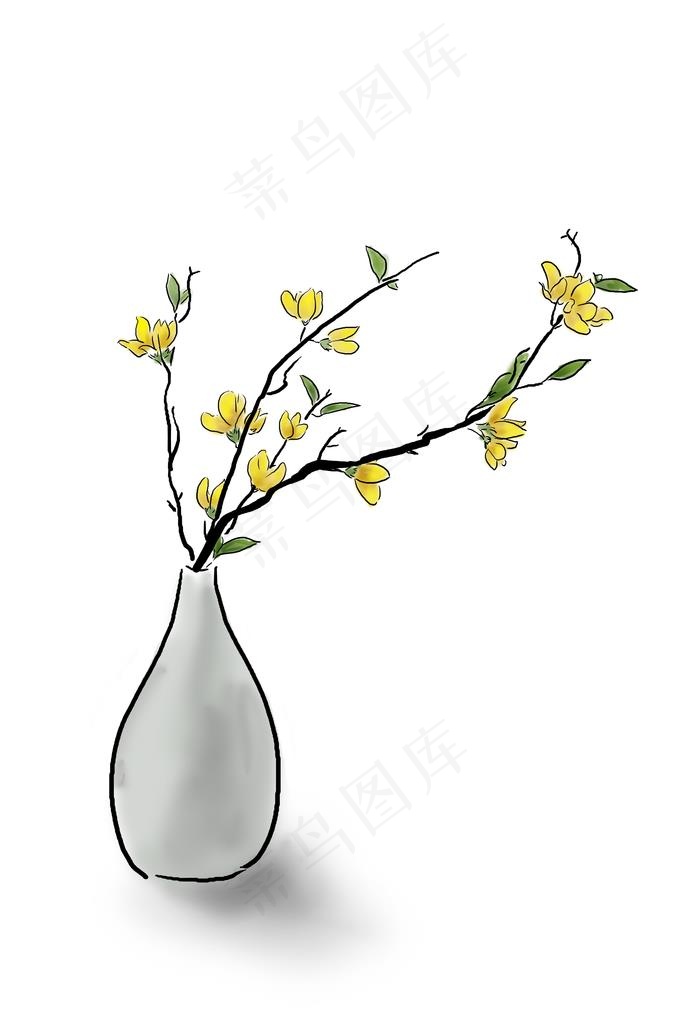 中国水墨手绘花卉图片