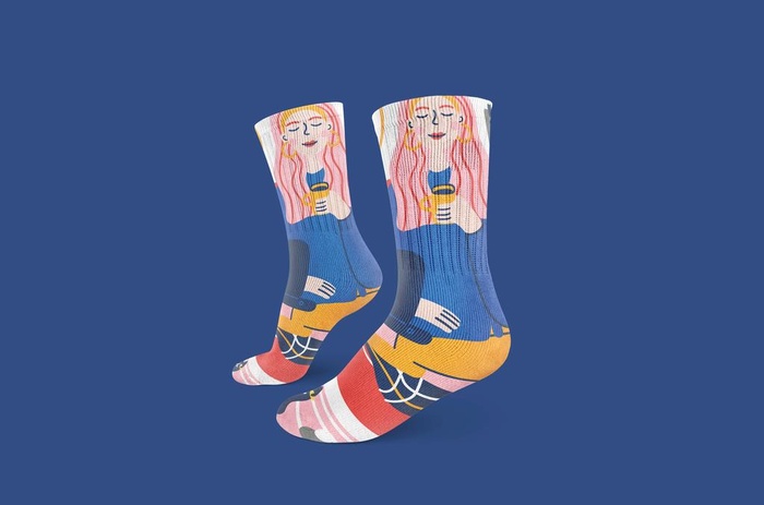 袜子效果图样机图片