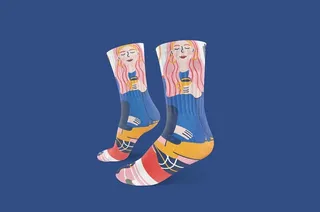 袜子效果图样机图片