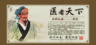 中医名人华佗药店海报展板图片