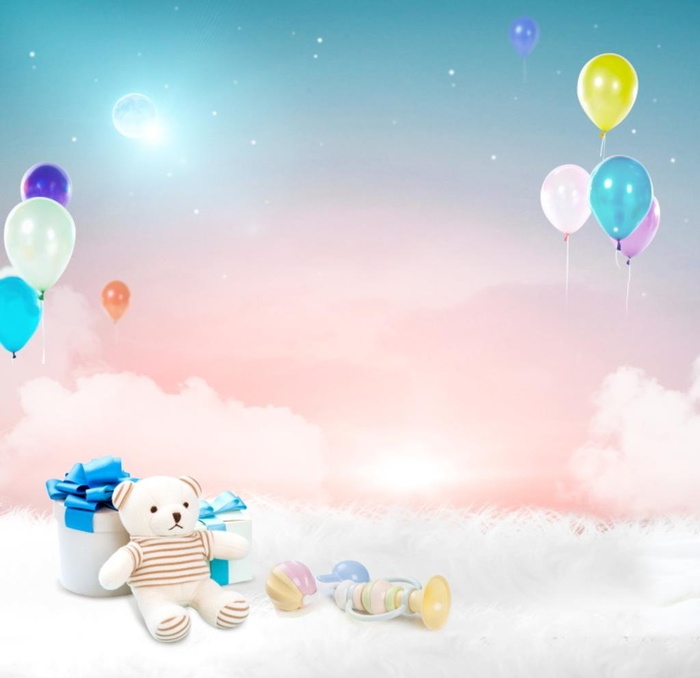 可爱孩子儿童梦想创意摄影背景图片