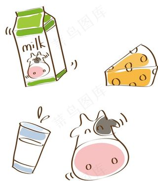 矢量 牛奶 奶牛图片