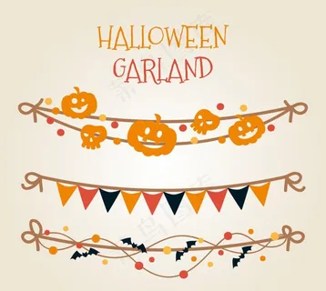 创意万圣节拉旗图片