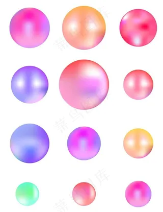 矢量高清丰富渐变流体装饰球渐变图片