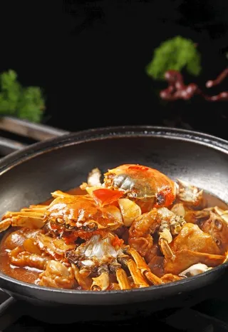 砂锅鸡煲蟹图片