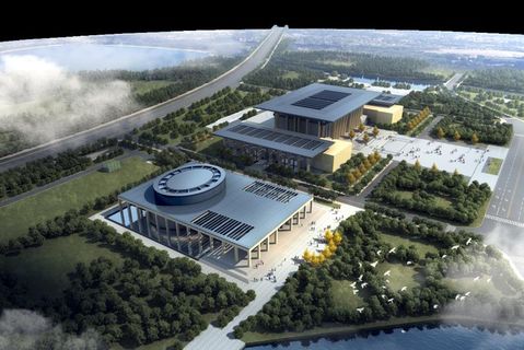 节点综合体工厂区域规划鸟瞰图图片