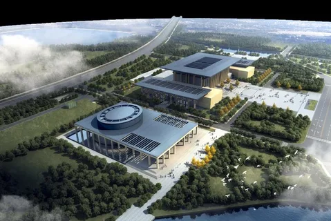 节点综合体工厂区域规划鸟瞰图图片