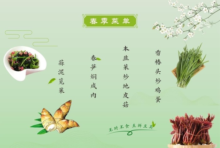 春季菜单图片