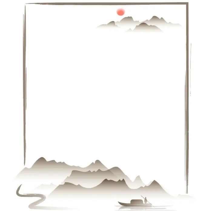 国风山水背景图片ai矢量模版下载