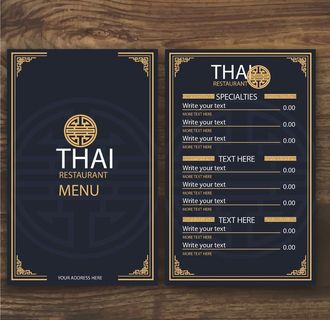 高档餐牌模板图片