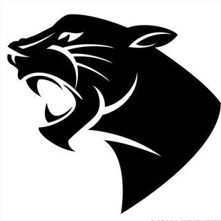 豹剪影标志矢量素材图片