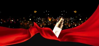 化妆品展示飘带背景图片