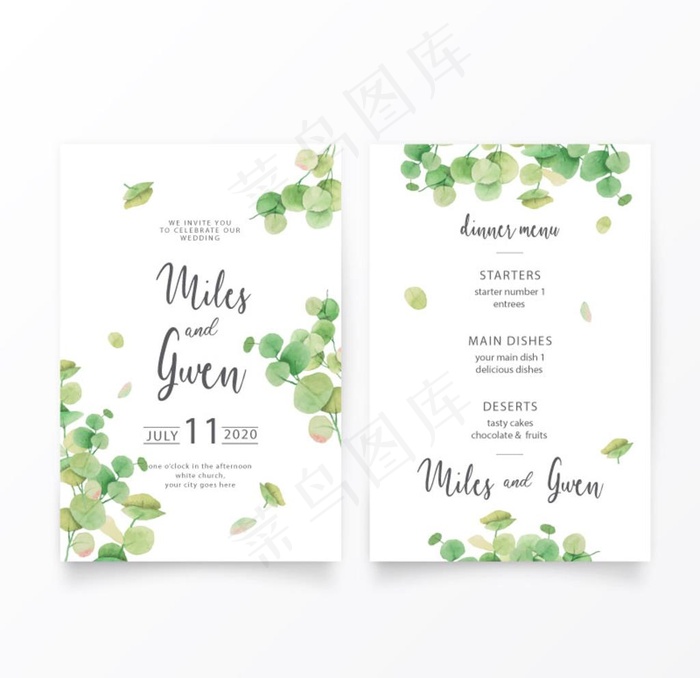 树叶边框底图图片